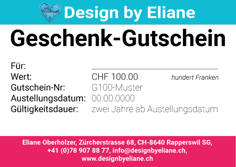 Geschenk-Gutschein CHF 100.00