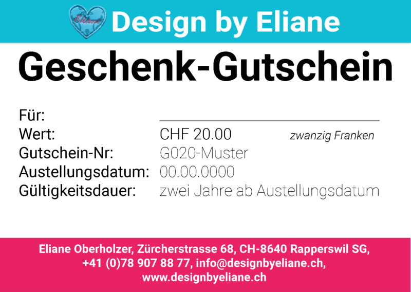 Geschenk-Gutschein CHF 20.00