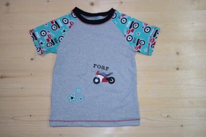 Töff-T-Shirt grau-mint