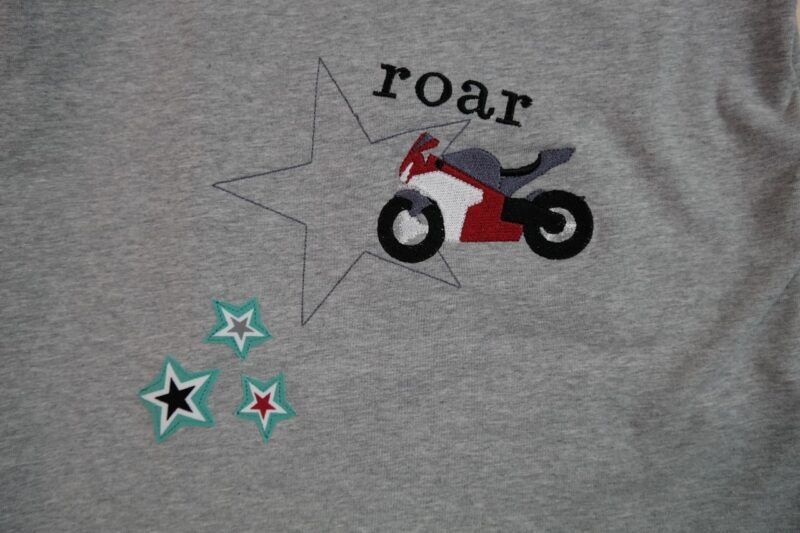 Töff-T-Shirt grau-mint – Bild 3