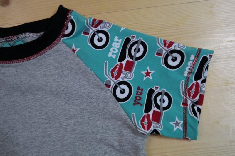 Töff-T-Shirt grau-mint – Bild 4