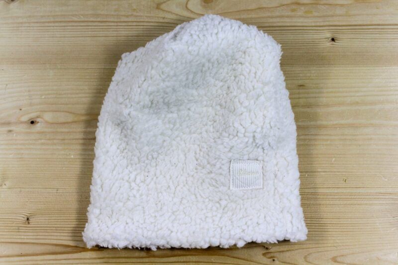 Winter-Wende-Beanie Fussball grau-offwhite – Bild 3