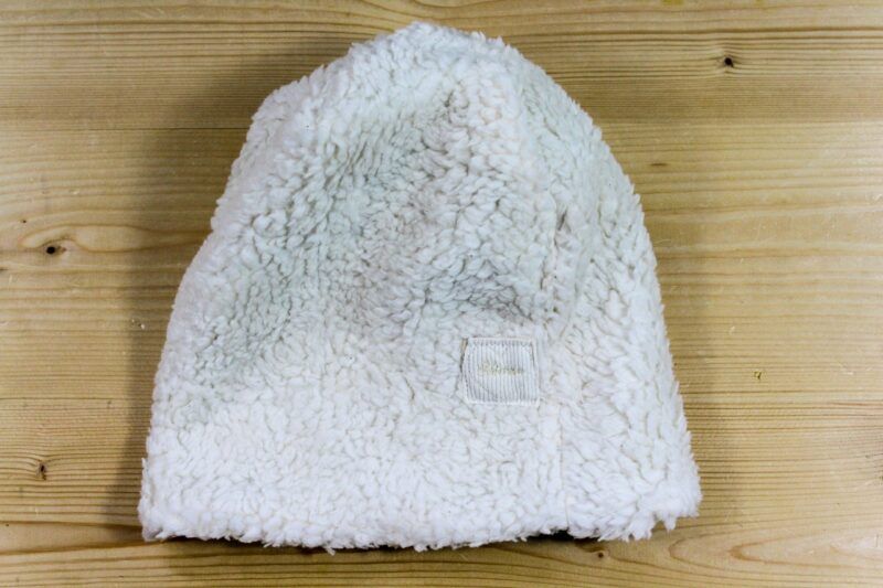 Winter-Beanie Streifen grün-türkis-offwhite – Bild 4