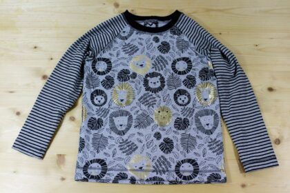 Pullover Löwe grau-schwarz-gold