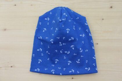 Beanie Anker blau