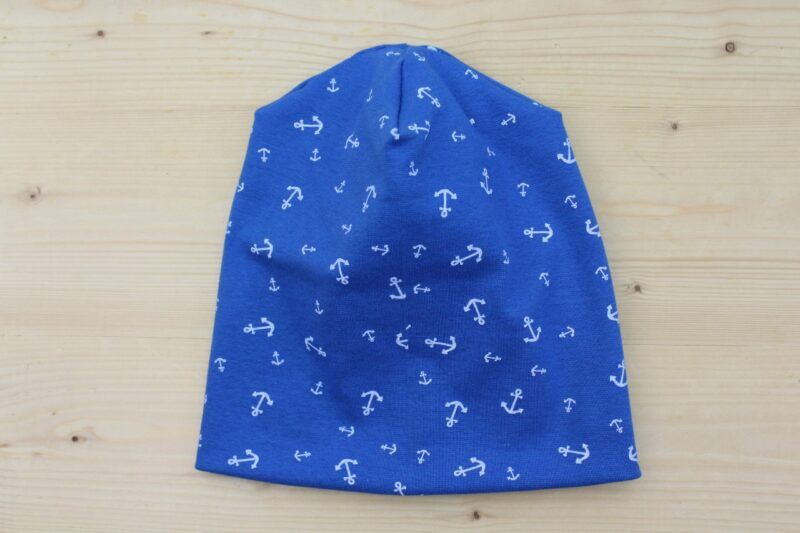 Beanie Anker blau