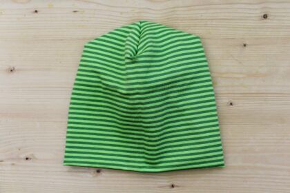 Beanie gestreift grün-lime
