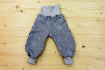 Kuschelhose Sterne grau
