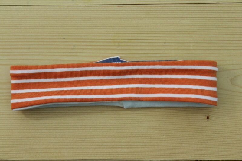 Baby-Wende-Stirnband/Haarband Seemöwe aqua-orange-weiss – Bild 2