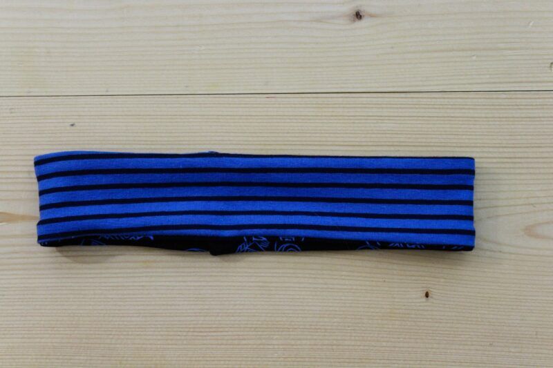 Wende-Stirnband/Haarband Baustelle schwarz-blau – Bild 2