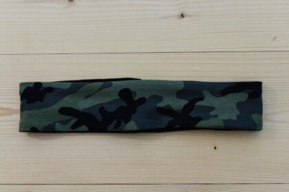 Wende-Stirnband/Haarband Army schwarz-militärgrün