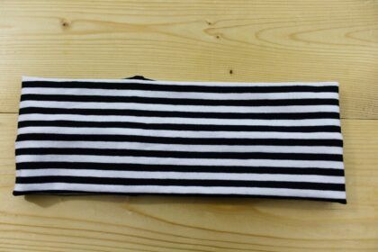 Stirnband Streifen schwarz-weiss