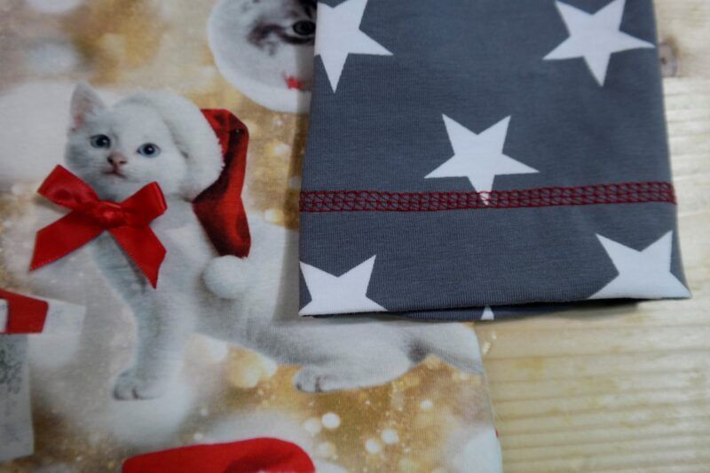 Longshirt & Stulpen Weihnachtskatzen – Bild 4