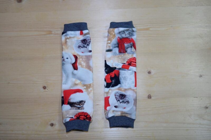 Longshirt & Stulpen Weihnachtskatzen – Bild 7