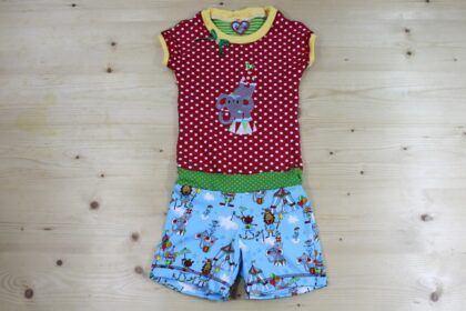 Jumpsuit Zirkus türkis-rot-grün