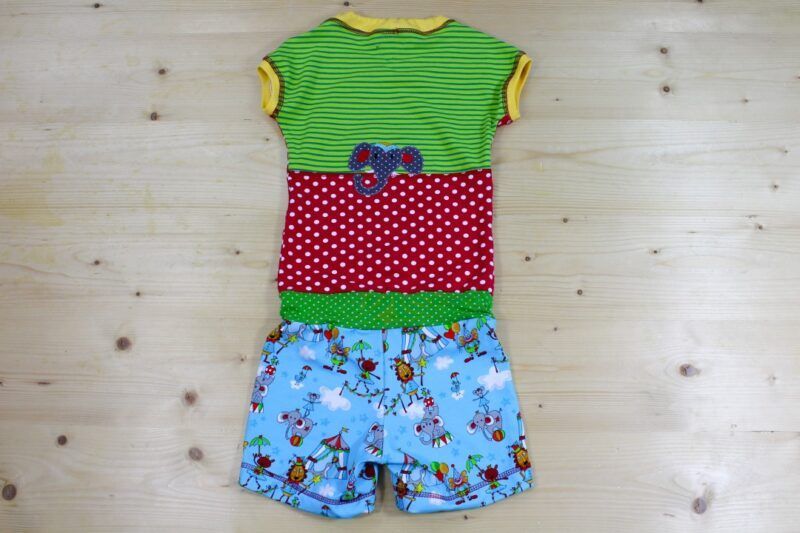 Jumpsuit Zirkus türkis-rot-grün – Bild 4