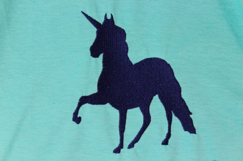Pullover Einhorn türkis – Bild 3