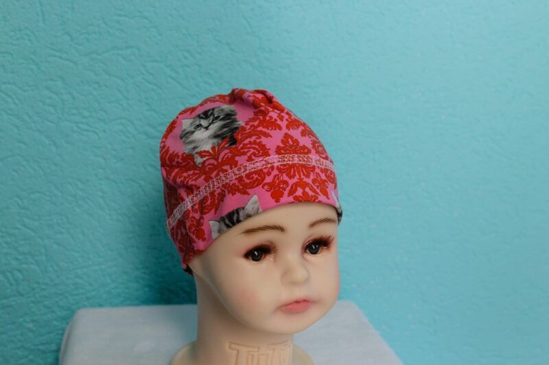 Baby-Beanie Büsi rosa – Bild 2