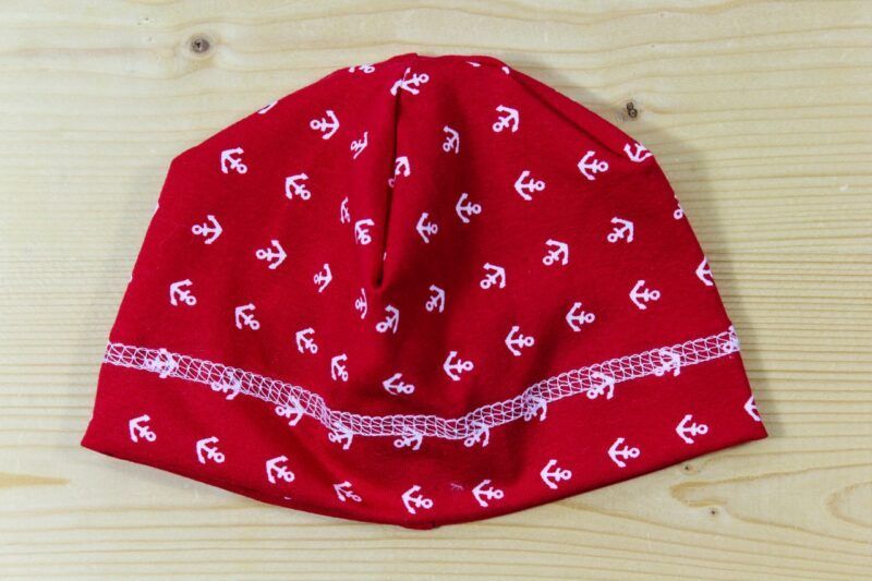 Baby-Beanie Anker rot