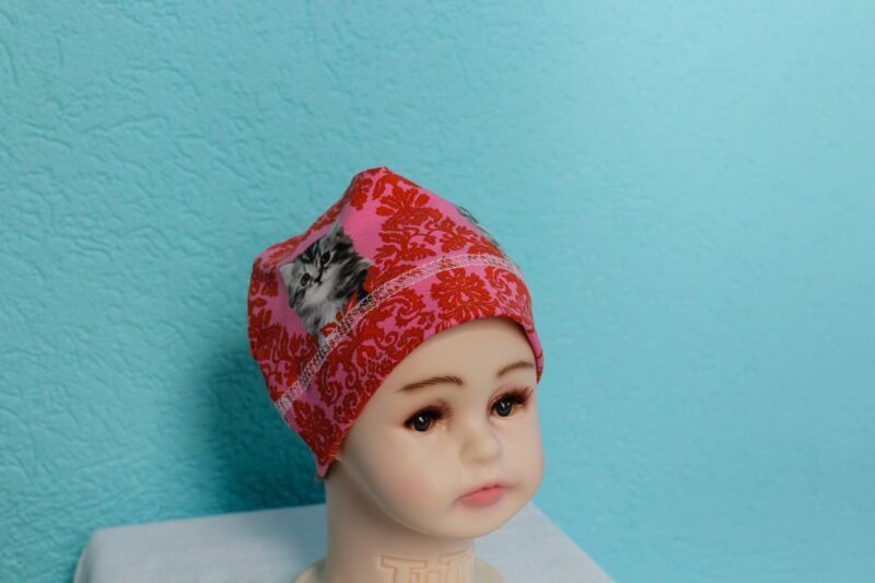 Baby-Beanie Büsi rosa – Bild 2