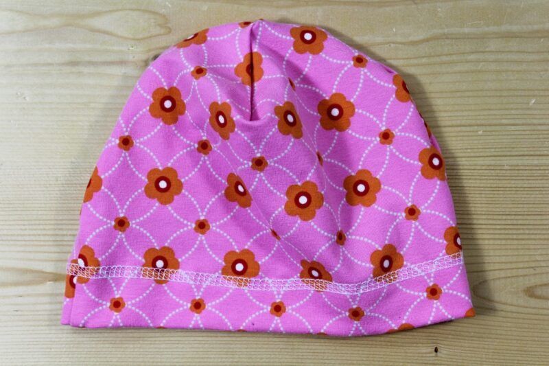 Beanie Blumen rosa