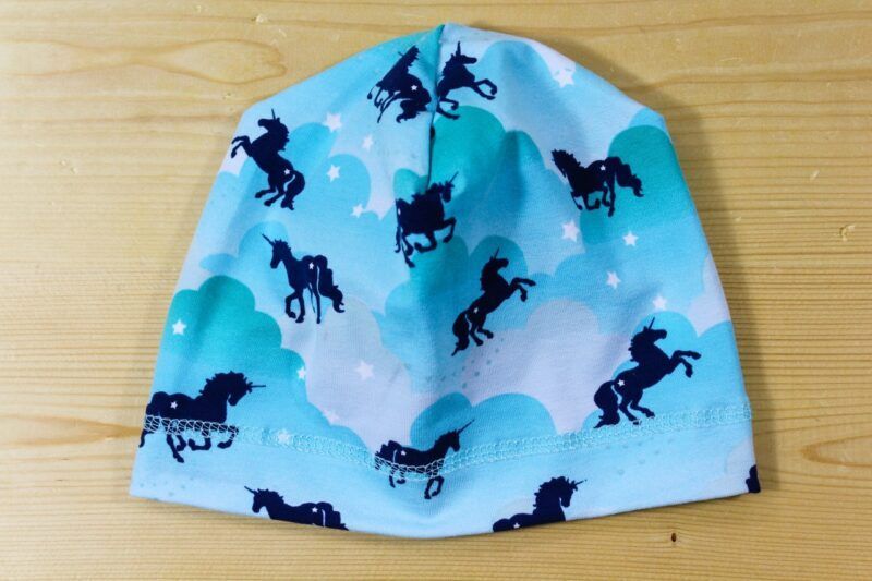 Beanie Einhorn türkis
