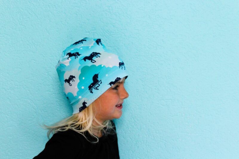 Beanie Einhorn türkis – Bild 2