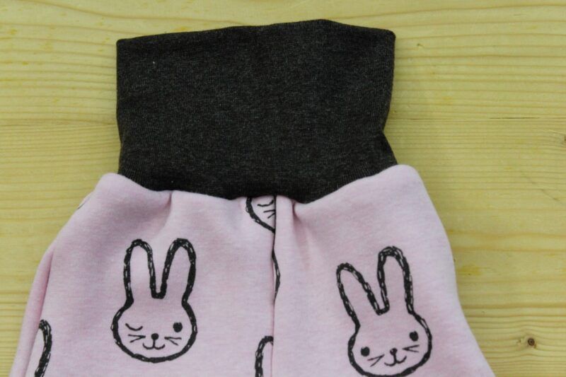 Kuschelhose Hasen rosa-braun – Bild 3