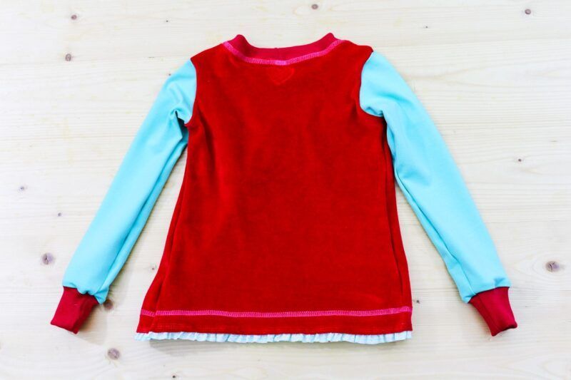 Pullover Eule rot-mint – Bild 3