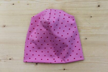 Beanie Punkte rosa