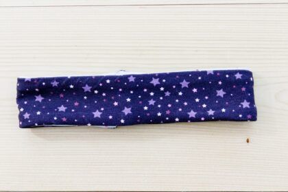 Baby-Wende-Stirnband/Haarband Sterne violett-aqua