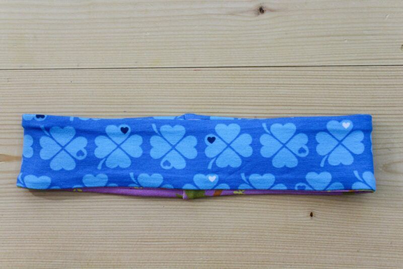 Wende-Stirnband/Haarband Delfin rosa-türkis – Bild 2