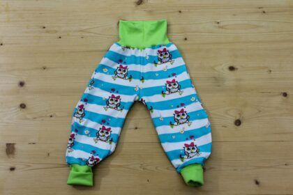 Babyhose Eulen türkis-rosa