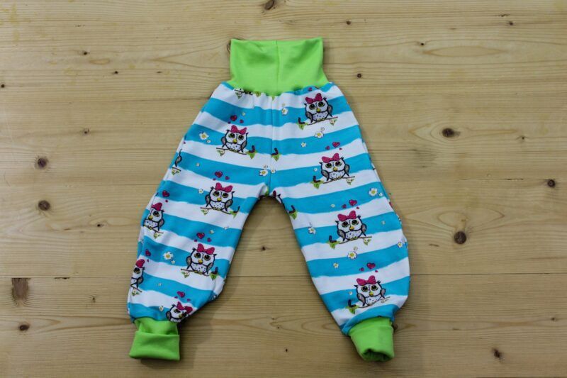 Babyhose Eulen türkis-rosa