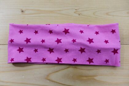 Stirnband Sterne pink-rosa