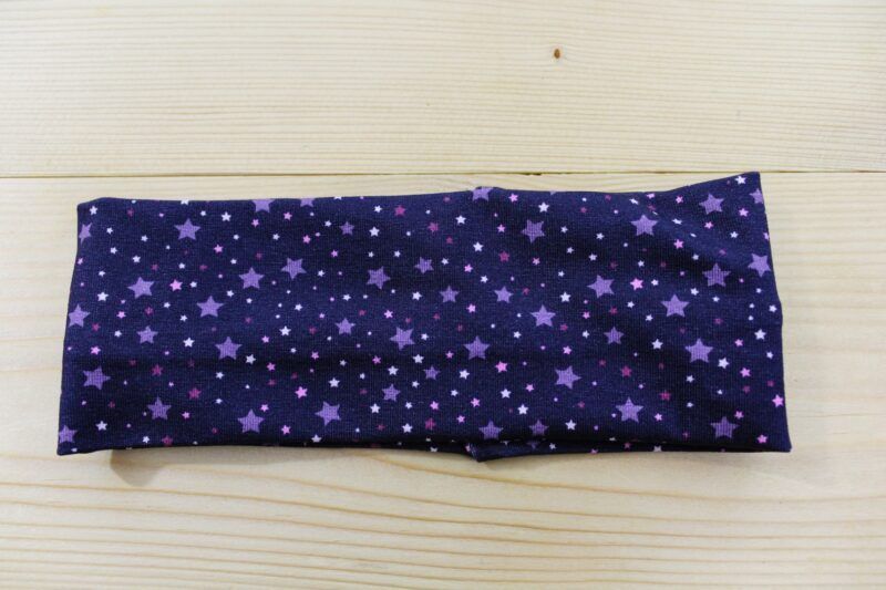 Baby-Stirnband Sterne violett
