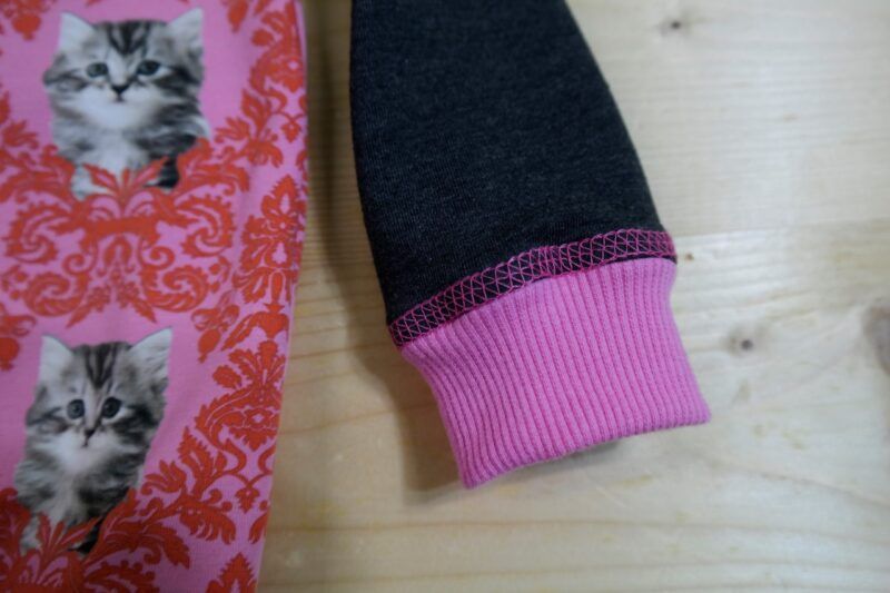Longshirt Katzen rosa-grau – Bild 3