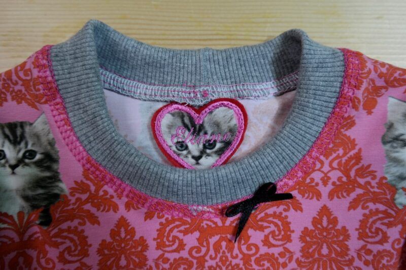 Longshirt Katzen rosa-grau – Bild 4
