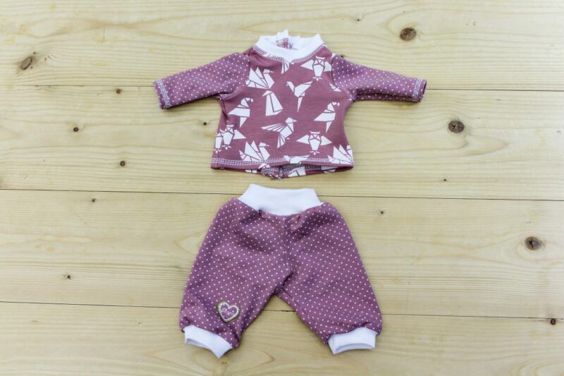Puppenkombi Papierflieger altrosa