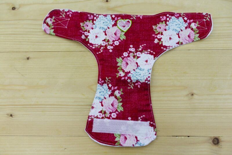 Puppenwindel Rosen rot – Bild 3