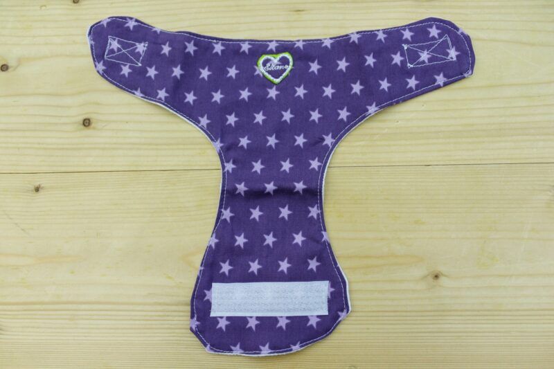 Puppenwindel Sterne violett – Bild 3