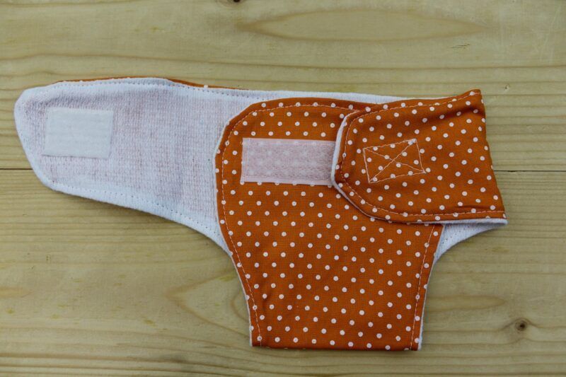 Puppenwindel Punkte orange – Bild 2