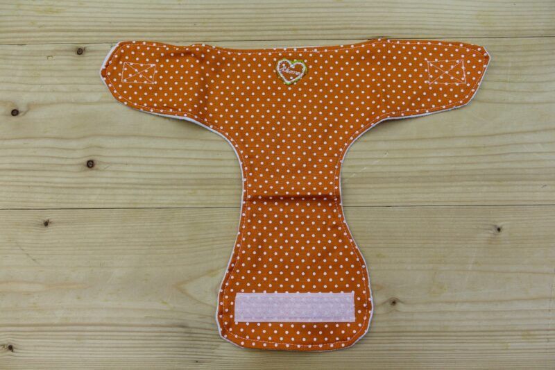 Puppenwindel Punkte orange – Bild 3