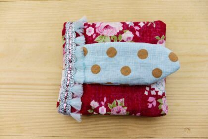 Puppen-Feuchttuch-Tasche Rosen rot