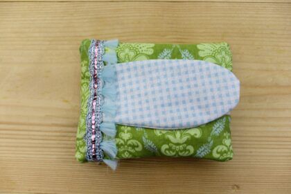 Puppen-Feuchttuch-Tasche Ornamente grün