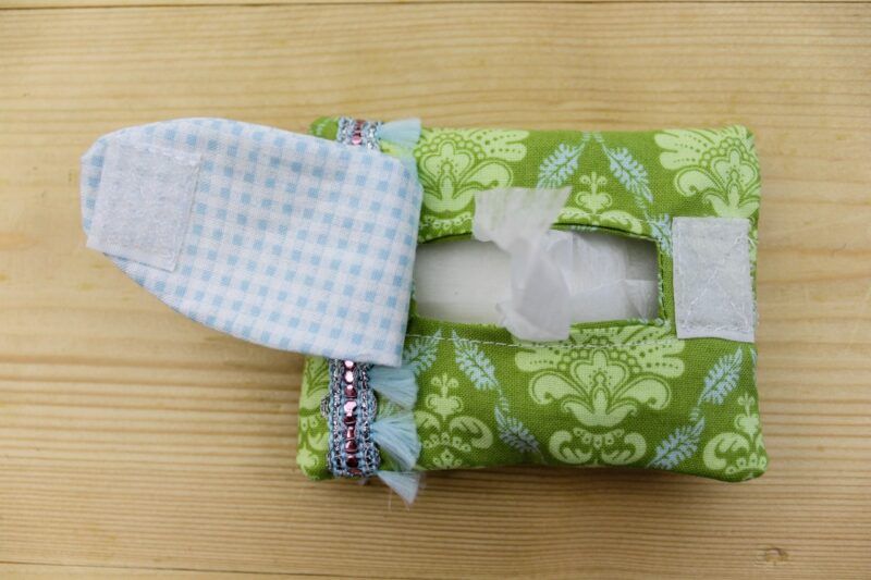 Puppen-Feuchttuch-Tasche Ornamente grün – Bild 2