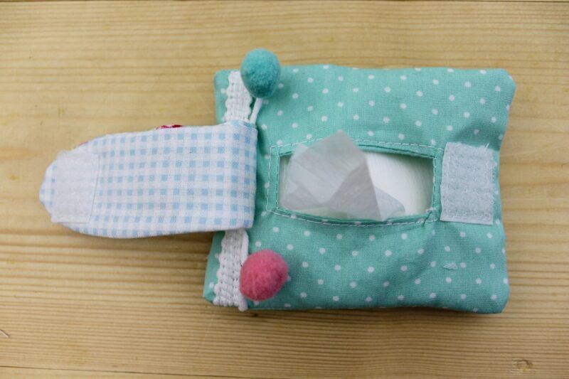 Puppen-Feuchttuch-Tasche Punkte aqua – Bild 2